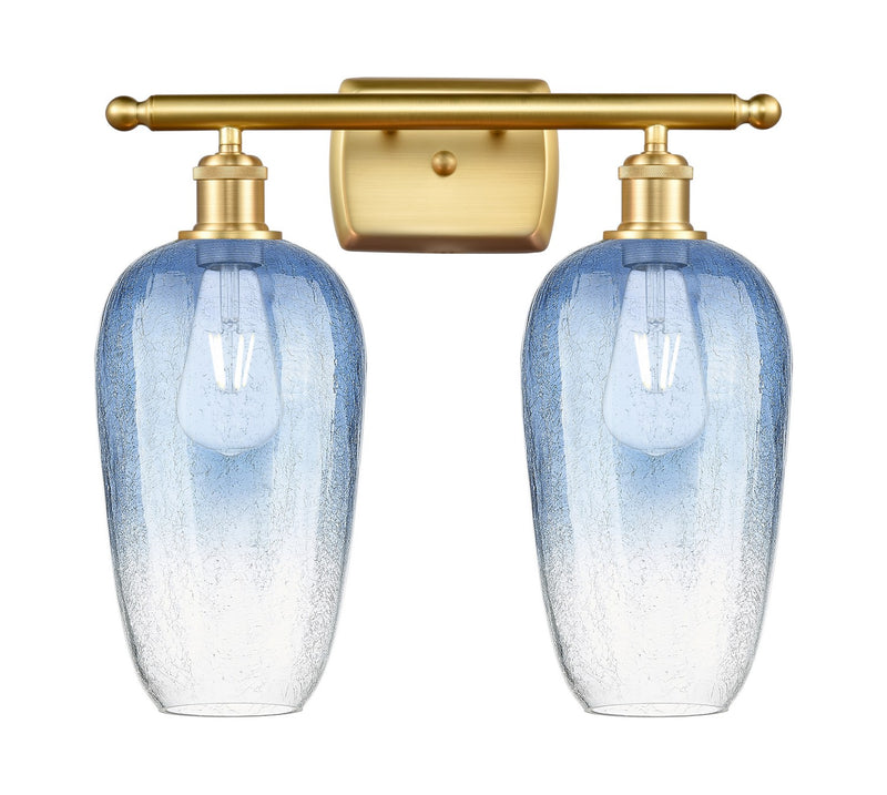 Innovations 516-2W-SG-G484-7SB Two Light Bath Vanity, Satin Gold