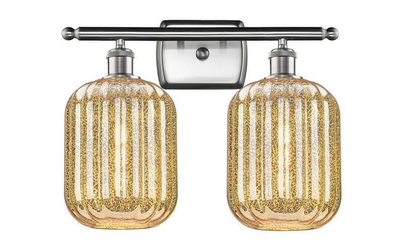 Innovations 516-2W-SN-G460-7ME Two Light Bath Vanity, Brushed Satin Nickel