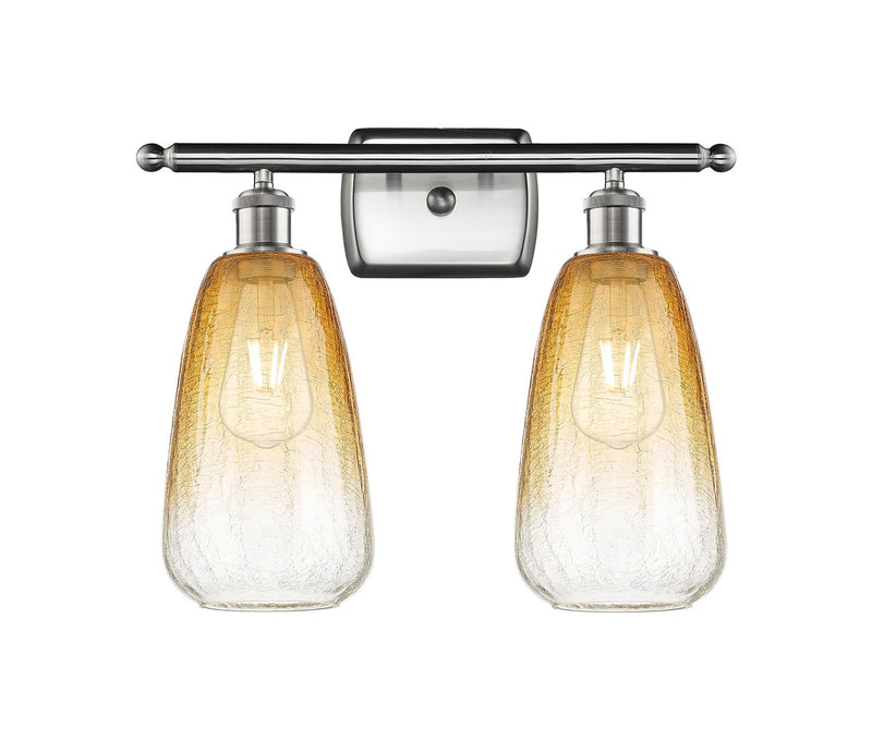Innovations 516-2W-SN-G480-6AM Two Light Bath Vanity, Brushed Satin Nickel