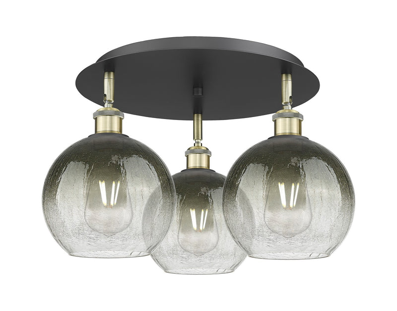 Innovations 516-3C-BAB-G483-8SL Three Light Semi-Flush Mount, Black Antique Brass