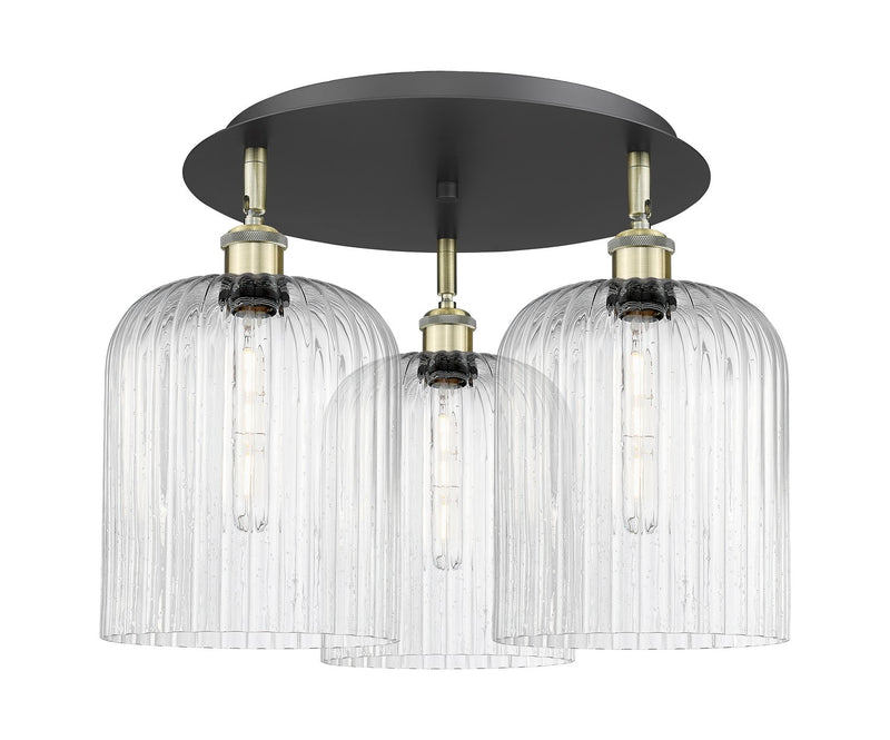 Innovations 516-3C-BAB-G559-8SDY Three Light Semi-Flush Mount, Black Antique Brass