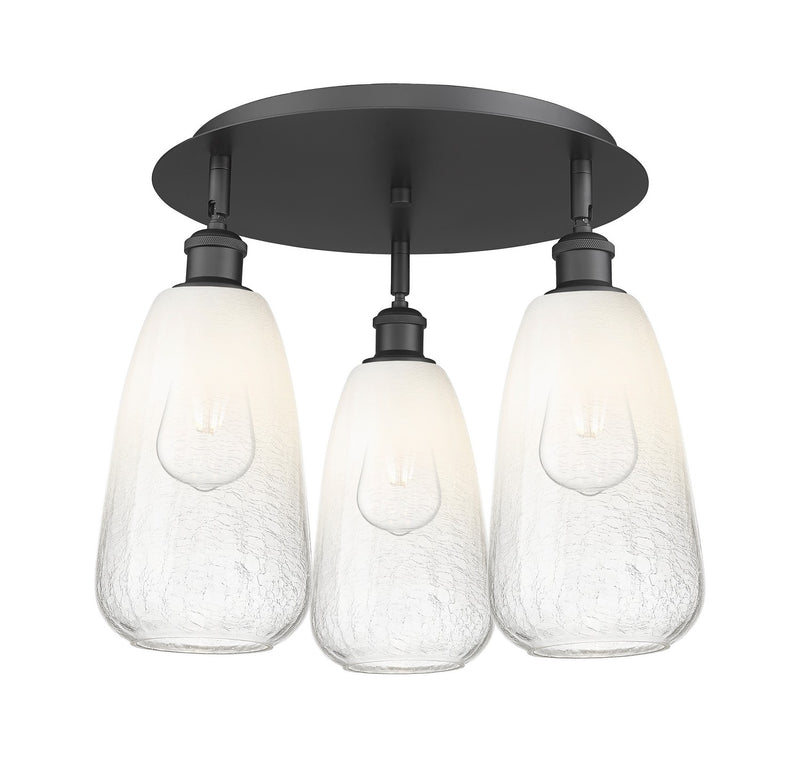 Innovations 516-3C-BK-G480-6OP Three Light Semi-Flush Mount, Matte Black