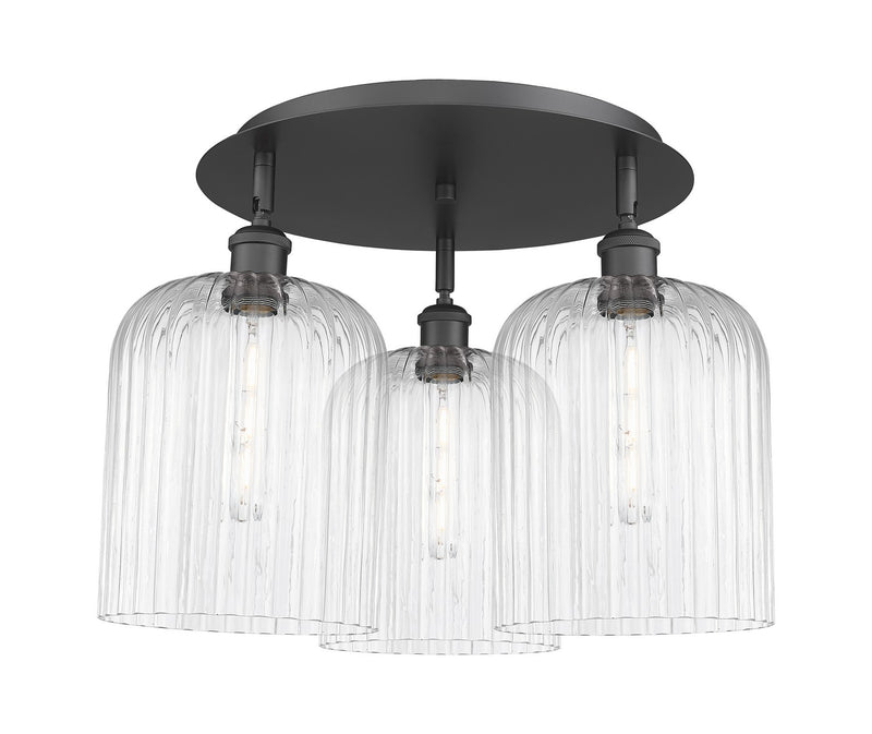 Innovations 516-3C-BK-G559-8CL Three Light Semi-Flush Mount, Matte Black
