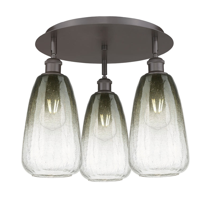 Innovations 516-3C-OB-G480-6SL Three Light Semi-Flush Mount, Oil Rubbed Bronze