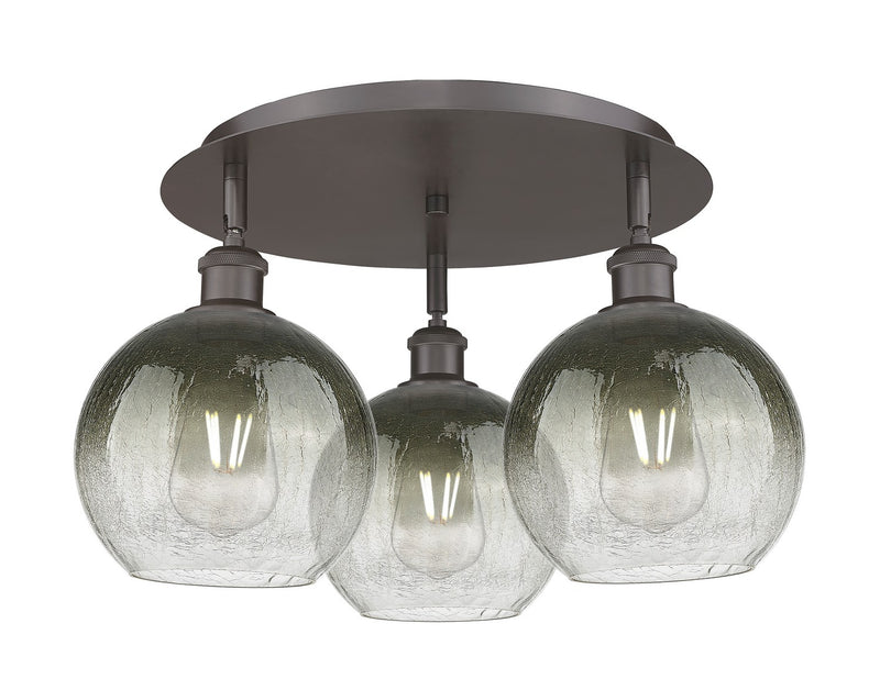 Innovations 516-3C-OB-G483-8SL Three Light Semi-Flush Mount, Oil Rubbed Bronze
