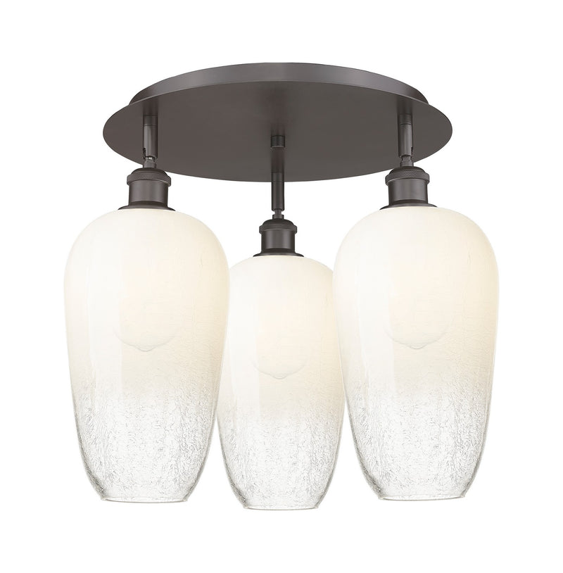 Innovations 516-3C-OB-G484-7OP Three Light Semi-Flush Mount, Oil Rubbed Bronze