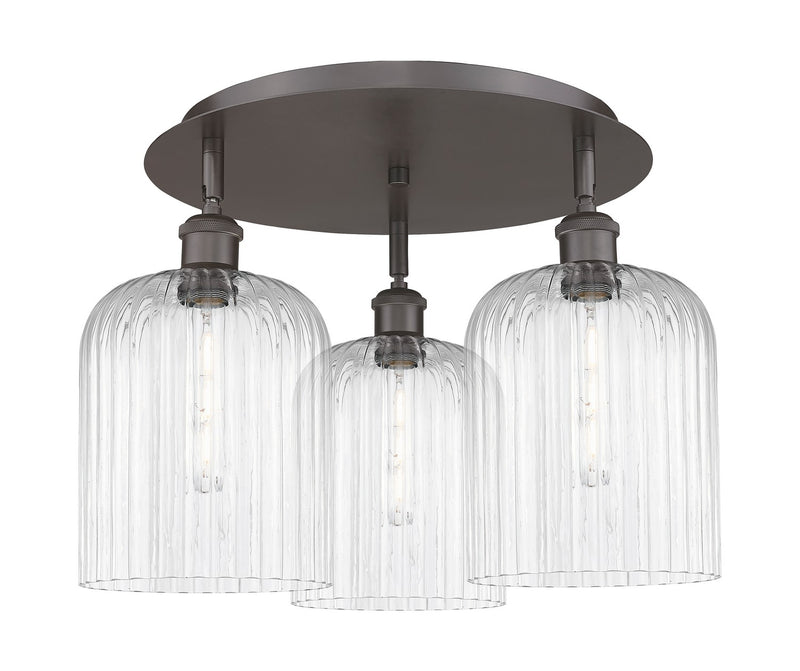 Innovations 516-3C-OB-G559-8CL Three Light Semi-Flush Mount, Oil Rubbed Bronze
