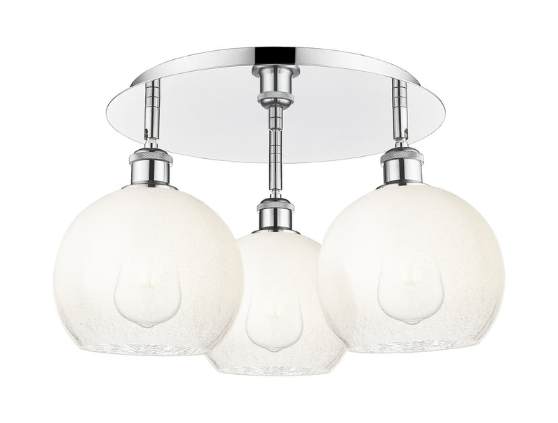 Innovations 516-3C-PC-G483-8OP Three Light Semi-Flush Mount, Polished Chrome