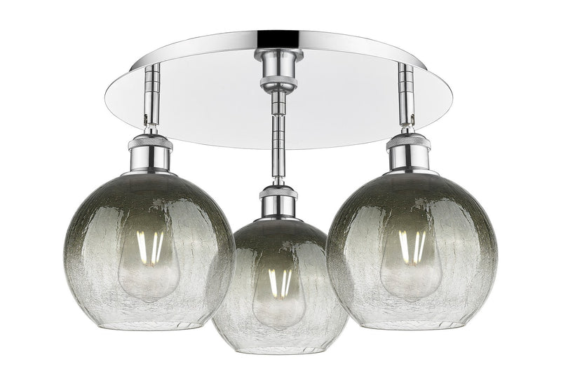 Innovations 516-3C-PC-G483-8SL Three Light Semi-Flush Mount, Polished Chrome
