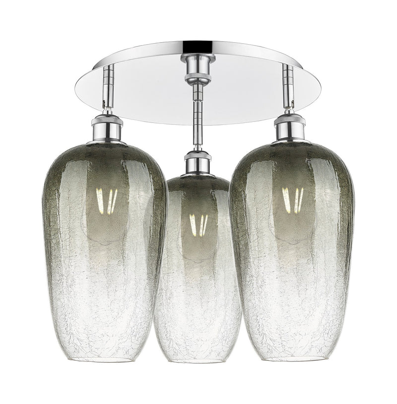 Innovations 516-3C-PC-G484-7SL Three Light Semi-Flush Mount, Polished Chrome