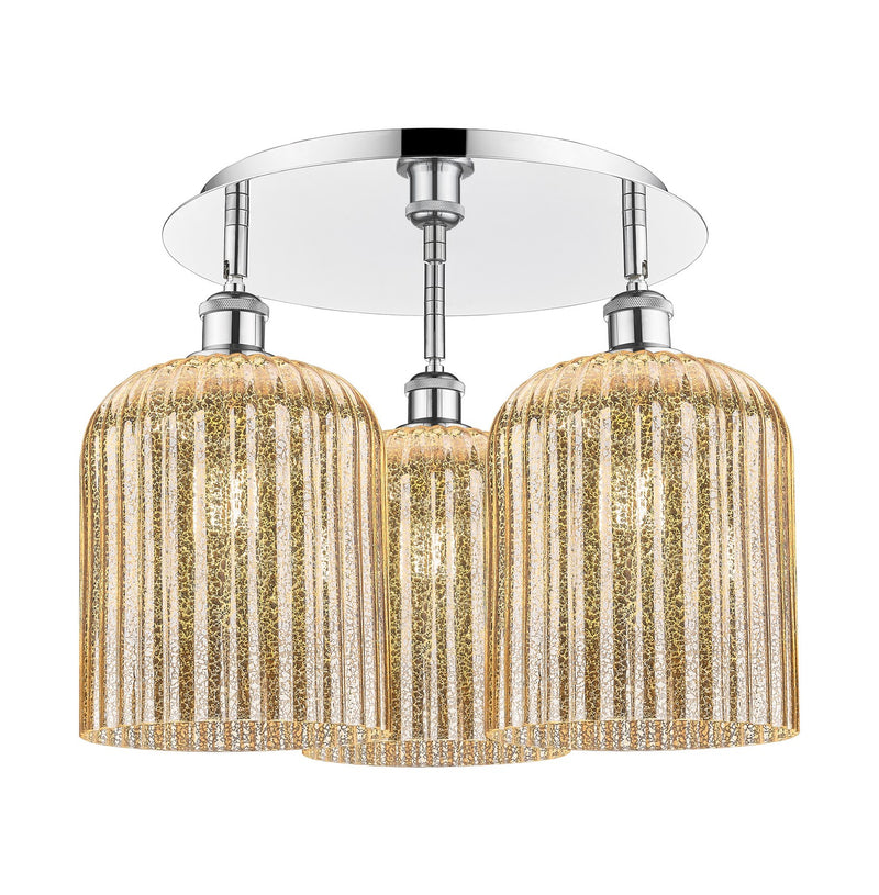 Innovations 516-3C-PC-G559-8ME Three Light Semi-Flush Mount, Polished Chrome