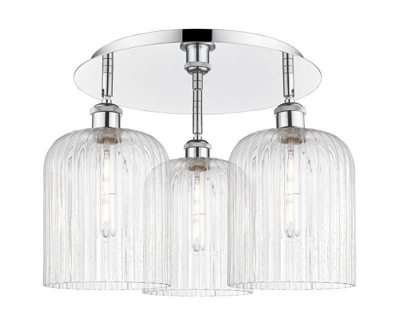 Innovations 516-3C-PC-G559-8SDY Three Light Semi-Flush Mount, Polished Chrome