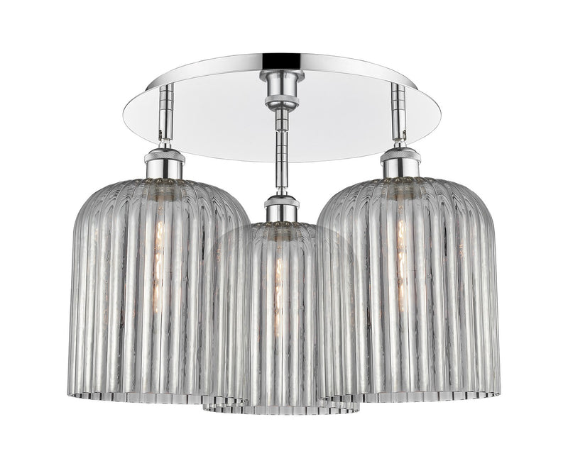 Innovations 516-3C-PC-G559-8SM Three Light Semi-Flush Mount, Polished Chrome