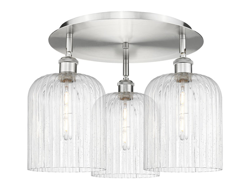 Innovations 516-3C-SN-G559-8SDY Three Light Semi-Flush Mount, Satin Nickel