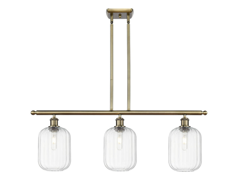 Innovations 516-3I-AB-G460-7CL Three Light Island Pendant, Antique Brass