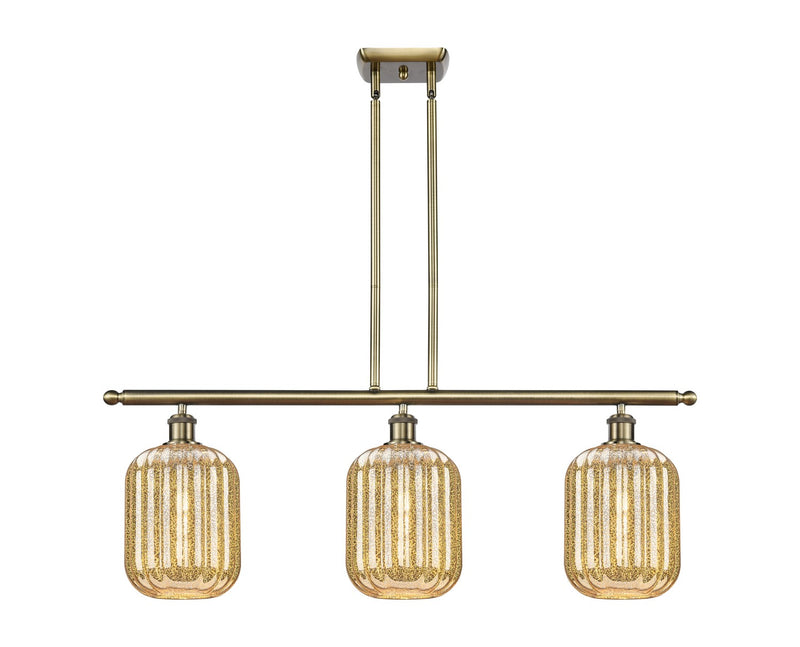 Innovations 516-3I-AB-G460-7ME Three Light Island Pendant, Antique Brass