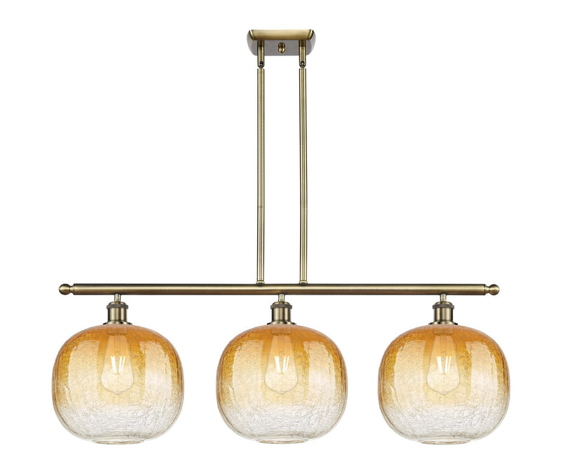 Innovations 516-3I-AB-G481-10AM Three Light Island Pendant, Antique Brass