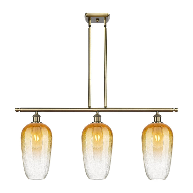 Innovations 516-3I-AB-G484-7AM Three Light Island Pendant, Antique Brass
