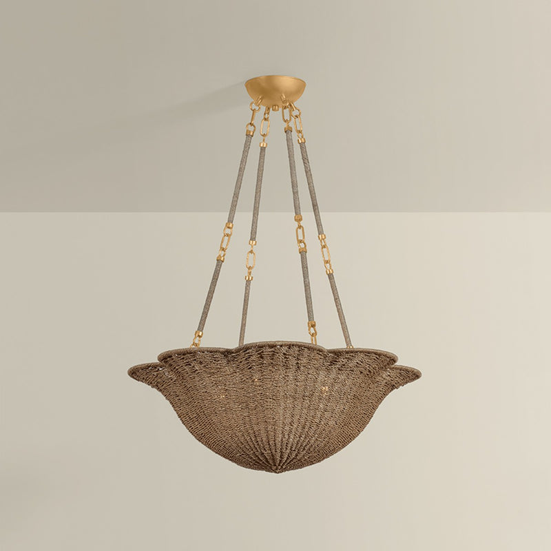 Hudson Valley 1074-VGL Four Light Chandelier, Vintage Gold Leaf