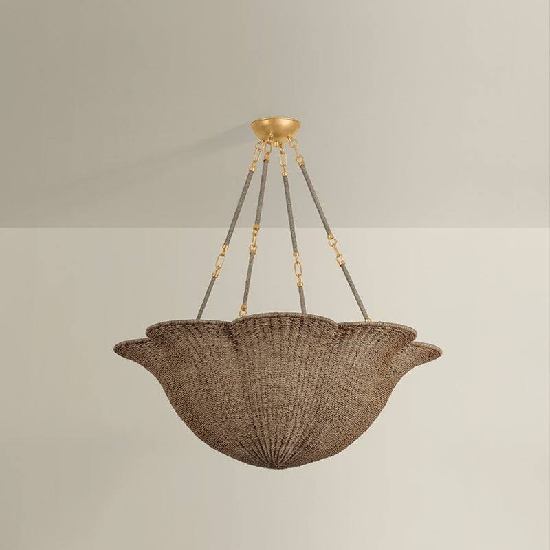 Hudson Valley 1076-VGL Six Light Chandelier, Vintage Gold Leaf