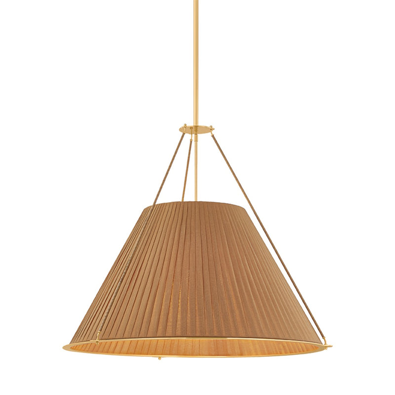 Hudson Valley 1145-AGB Five Light Chandelier, Aged Brass