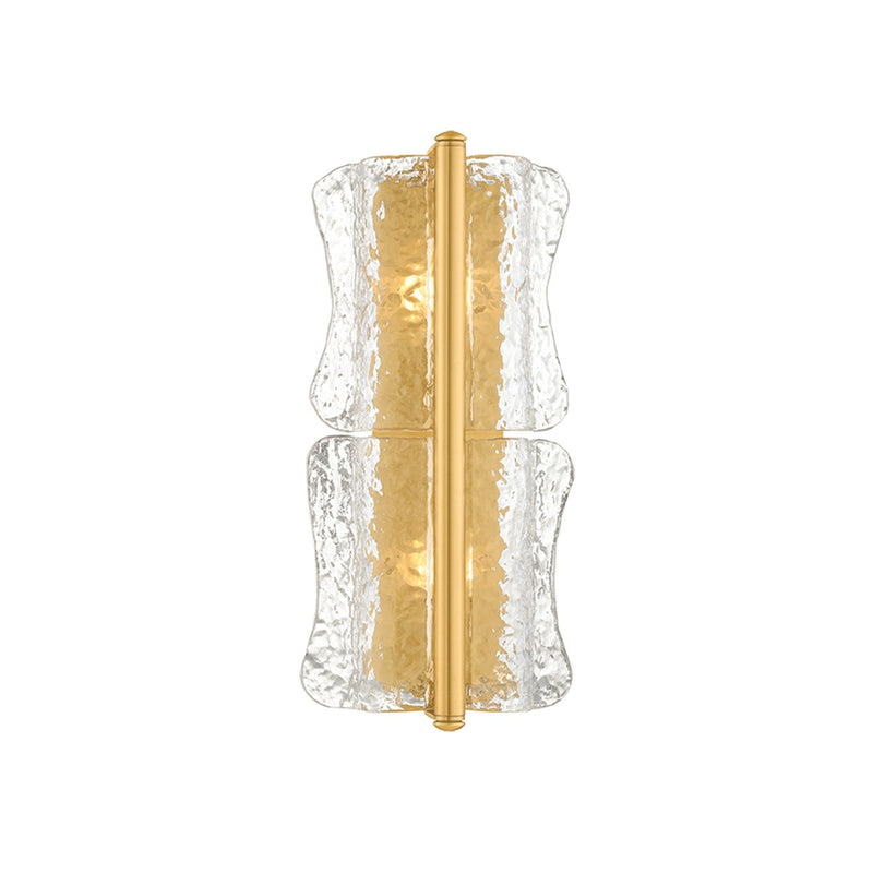Hudson Valley 1372-AGB Two Light Wall Sconce, Aged Brass