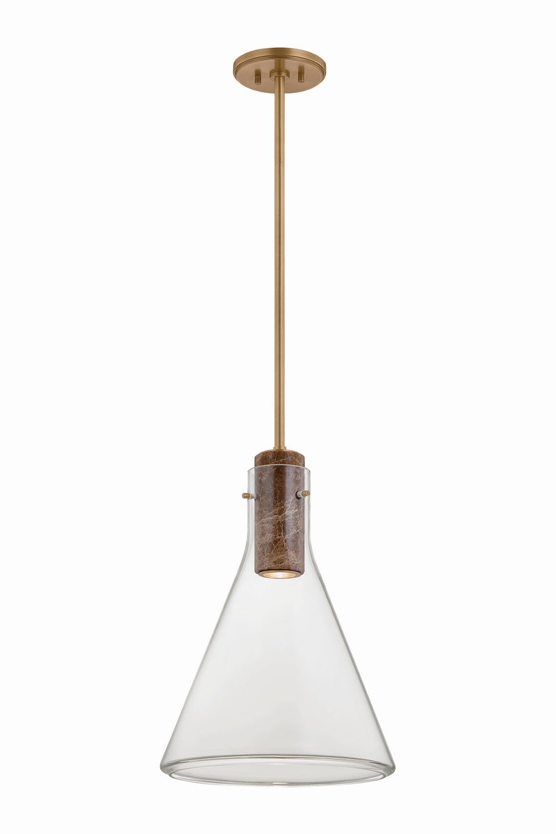 Hudson Valley 1613-PBR One Light Pendant, Patina Brass