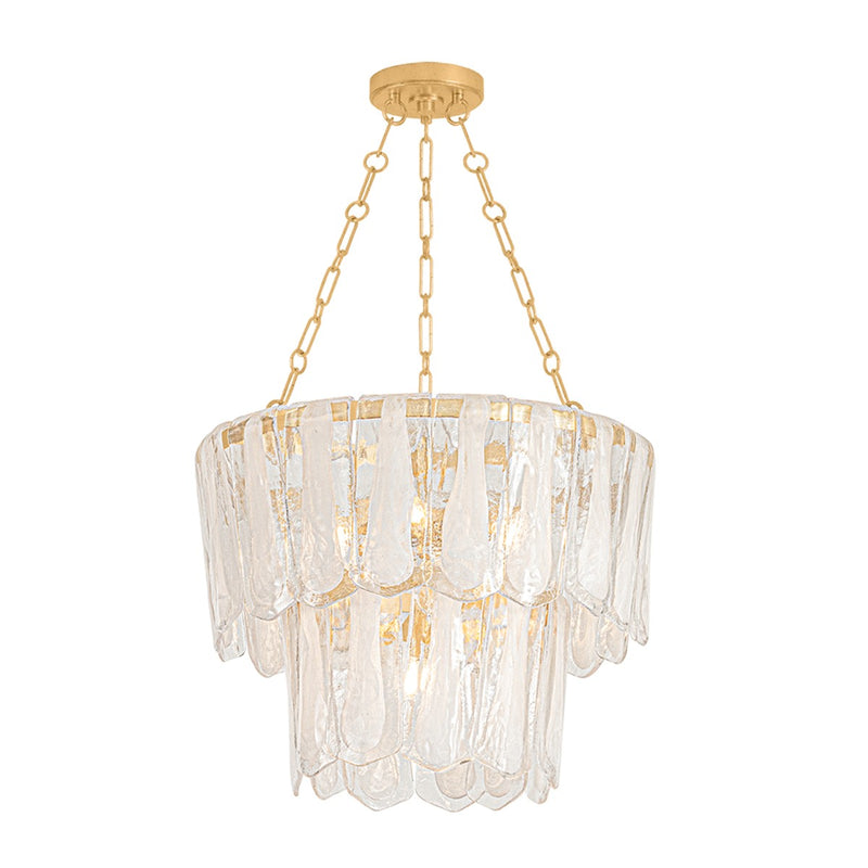 Hudson Valley 1705-VGL Five Light Chandelier, Vintage Gold Leaf