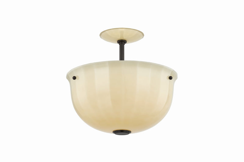 Hudson Valley 3115-DB One Light Semi Flush Mount, Distressed Bronze