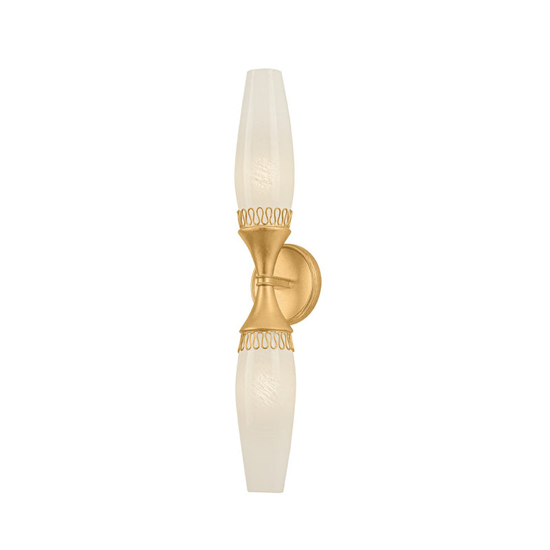 Hudson Valley 3942-VGL Two Light Wall Sconce, Vintage Gold Leaf