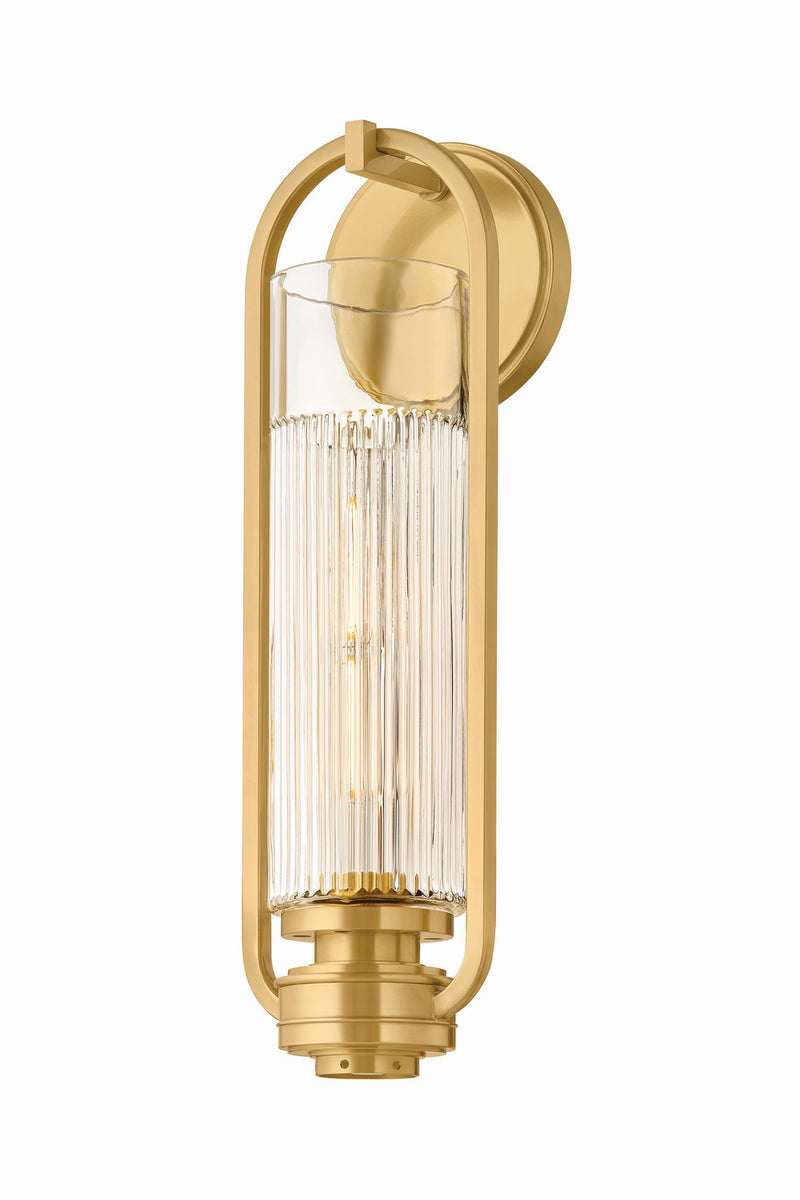 Hudson Valley 4161-AGB One Light Wall Sconce, Aged Brass