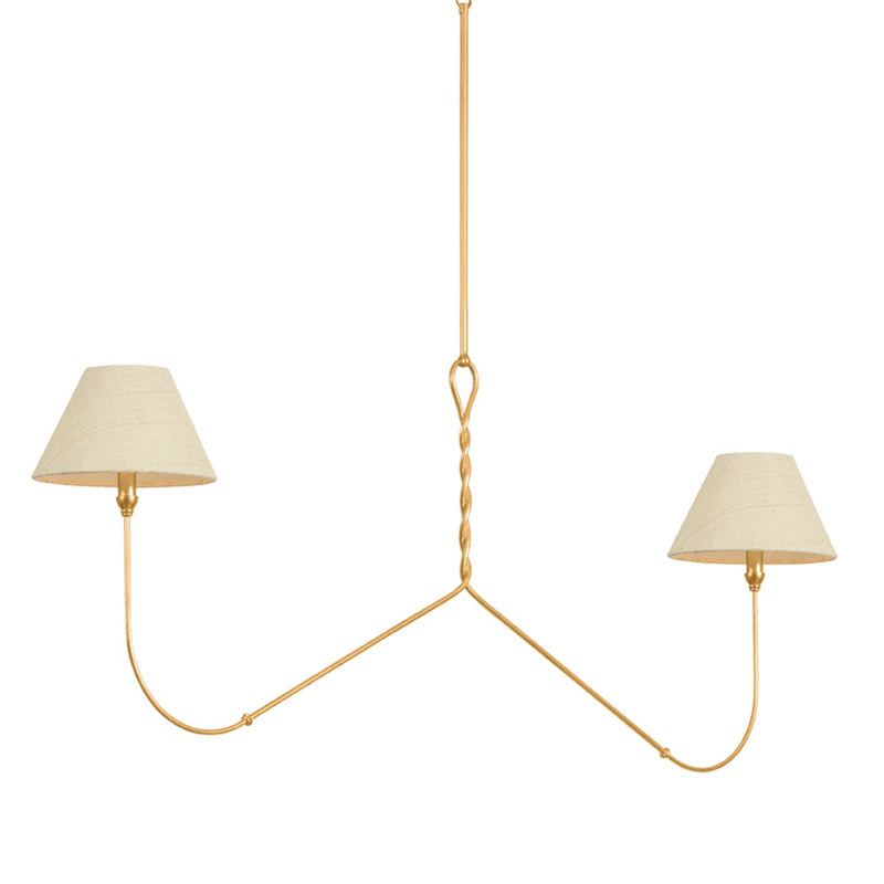 Hudson Valley 4560-VGL Two Light Linear, Vintage Gold Leaf
