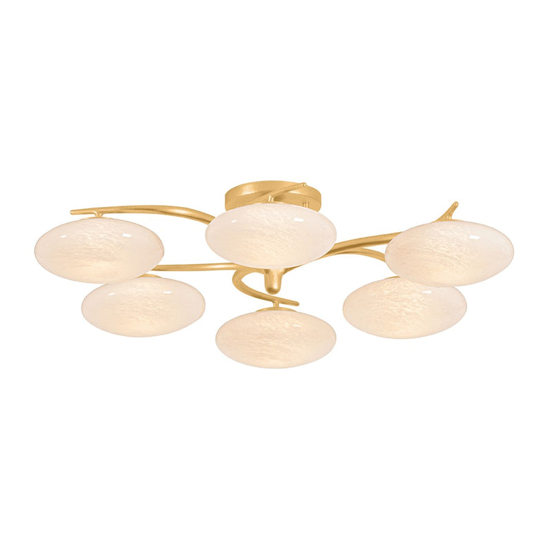 Hudson Valley 5006-VGL LED Semi Flush Mount, Vintage Gold Leaf