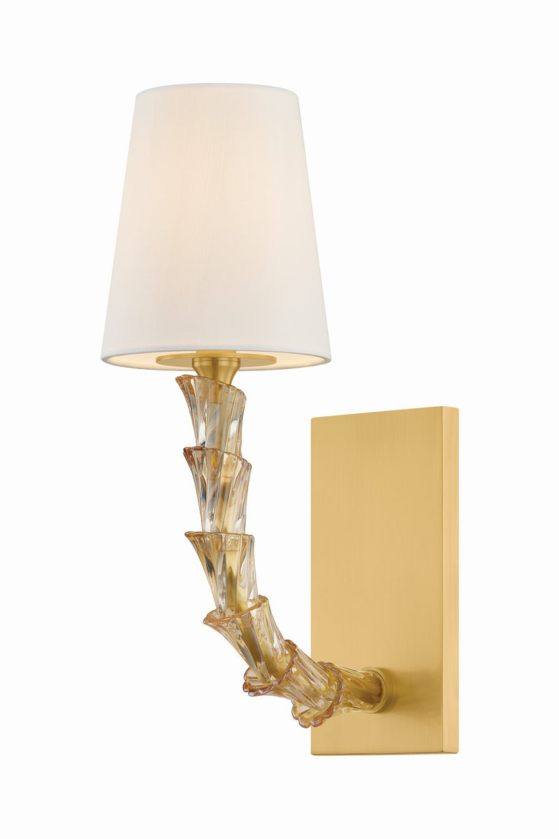 Hudson Valley 6841-AGB One Light Wall Sconce, Aged Brass
