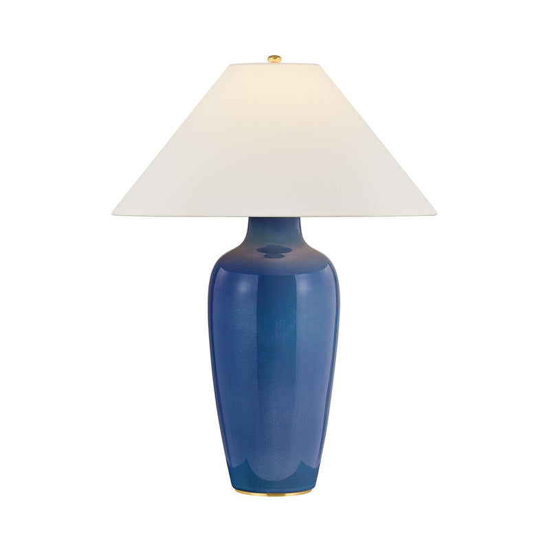 Hudson Valley L2631-AGB/CBI One Light Table Lamp, Aged Brass