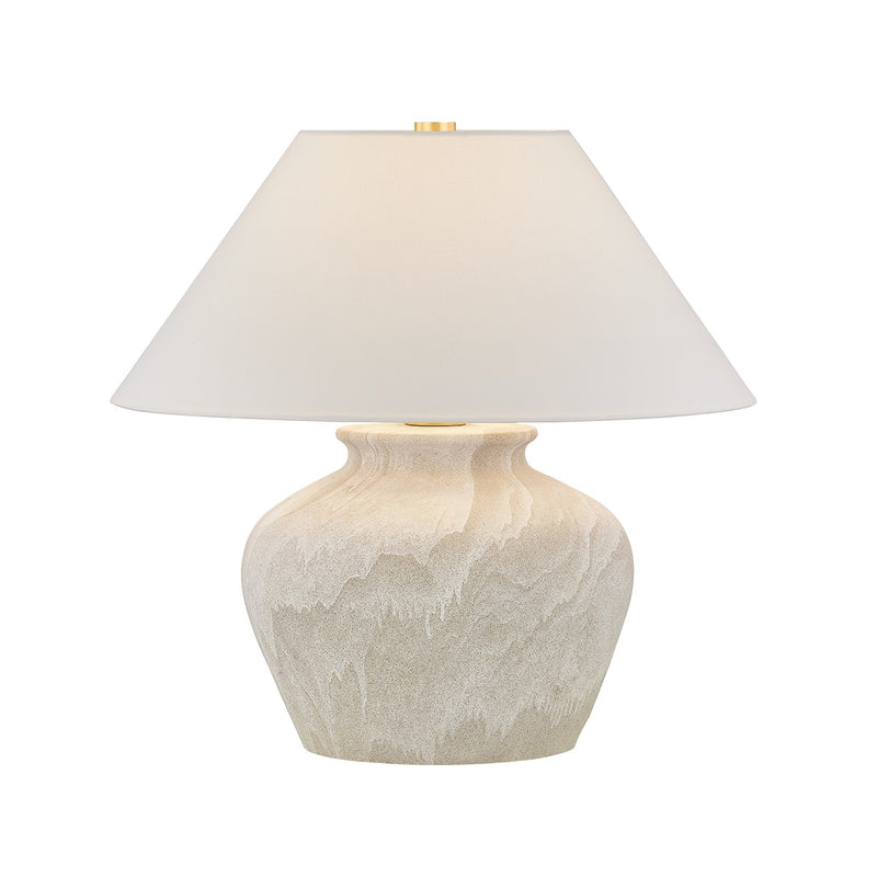 Hudson Valley L2741-AGB/CWN One Light Table Lamp, Aged Brass
