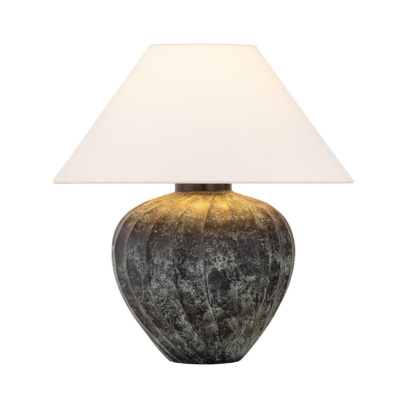 Hudson Valley L4023-PBR One Light Table Lamp, Patina Brass