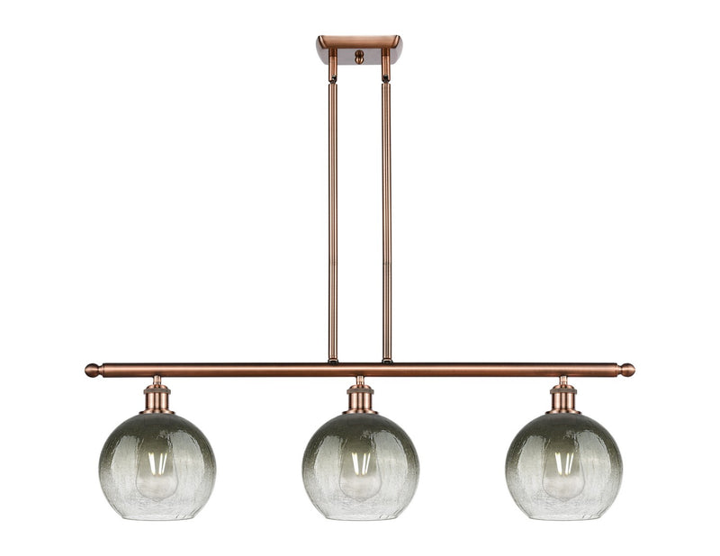 Innovations 516-3I-AC-G483-8SL Three Light Island Pendant, Antique Copper