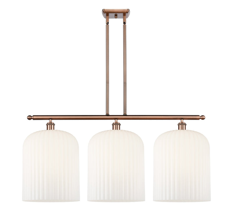 Innovations 516-3I-AC-G559-12GWH Three Light Island Pendant, Antique Copper