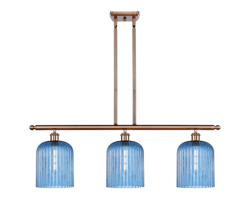 Innovations 516-3I-AC-G559-8BL Three Light Island Pendant, Antique Copper