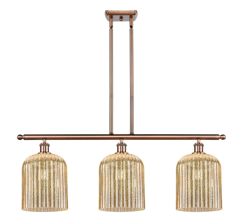 Innovations 516-3I-AC-G559-8ME Three Light Island Pendant, Antique Copper