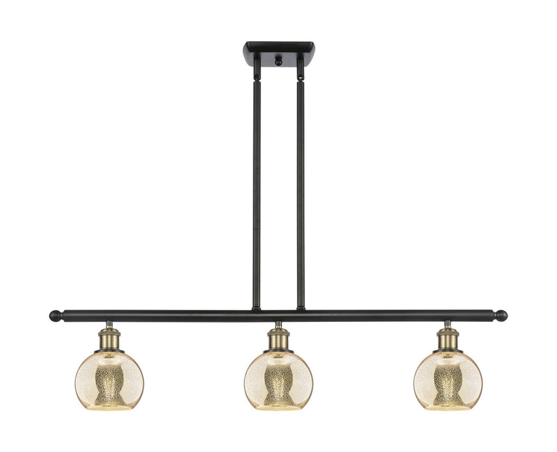 Innovations 516-3I-BAB-G128-6 Three Light Island Pendant, Black Antique Brass
