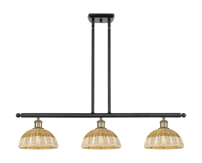 Innovations 516-3I-BAB-NBD2-9-NAT Three Light Island Pendant, Black Antique Brass