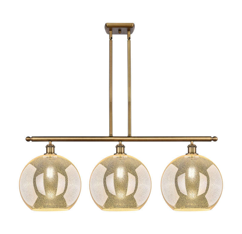 Innovations 516-3I-BB-G128-12 Three Light Island Pendant, Brushed Brass