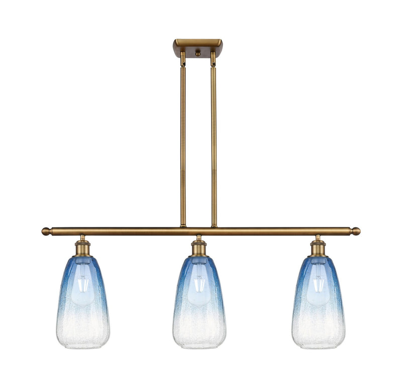 Innovations 516-3I-BB-G480-6SB Three Light Island Pendant, Brushed Brass