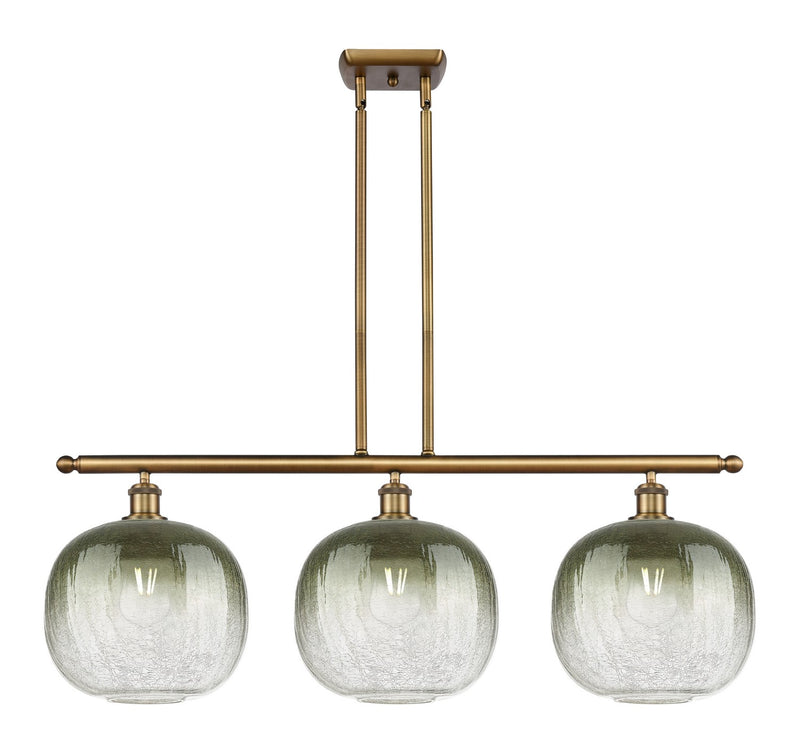 Innovations 516-3I-BB-G481-10SL Three Light Island Pendant, Brushed Brass