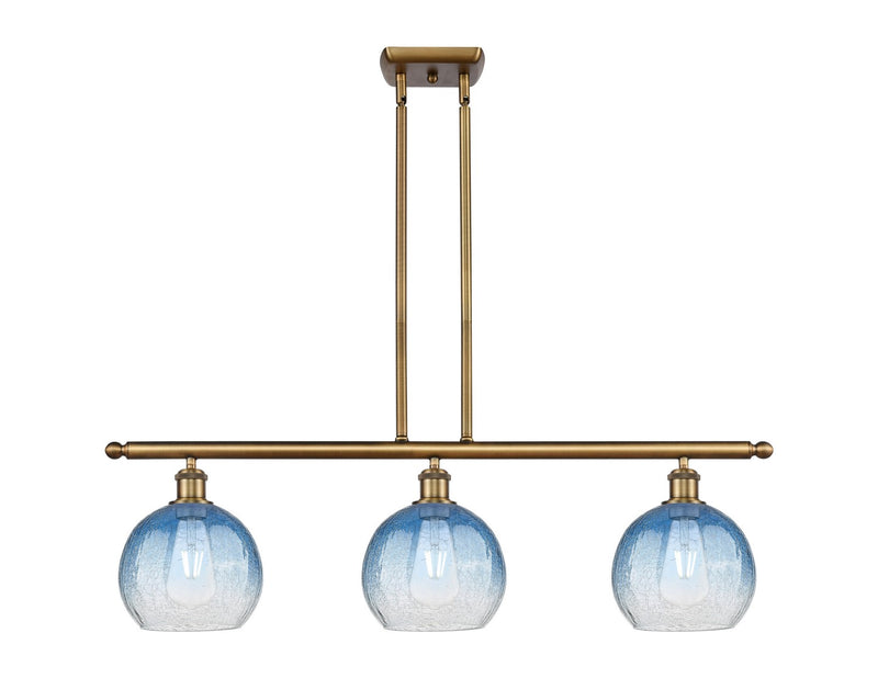 Innovations 516-3I-BB-G483-8SB Three Light Island Pendant, Brushed Brass
