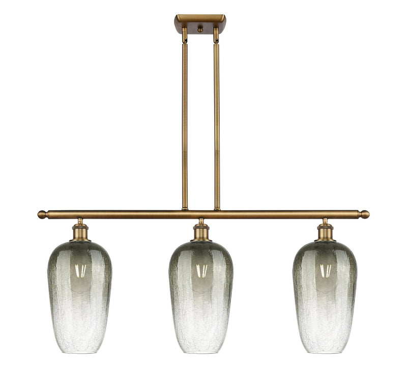 Innovations 516-3I-BB-G484-7SL Three Light Island Pendant, Brushed Brass