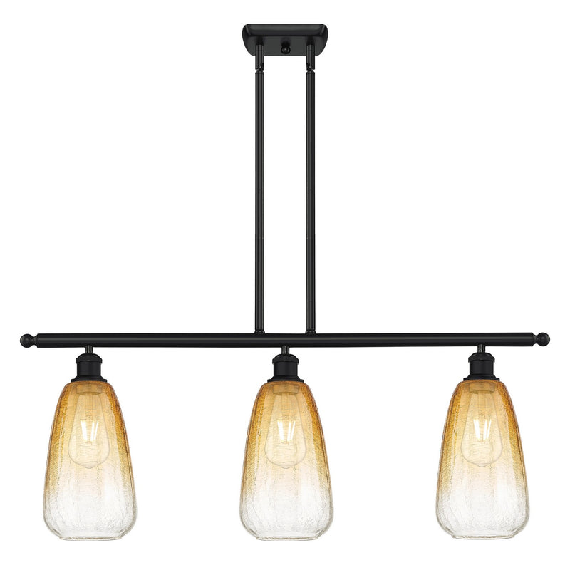Innovations 516-3I-BK-G480-6AM Three Light Island Pendant, Matte Black