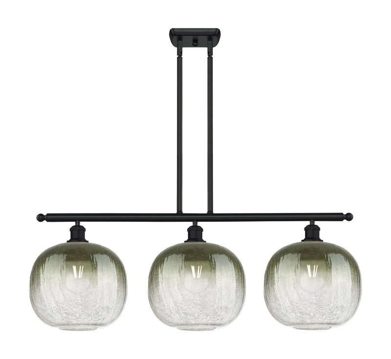 Innovations 516-3I-BK-G481-10SL Three Light Island Pendant, Matte Black